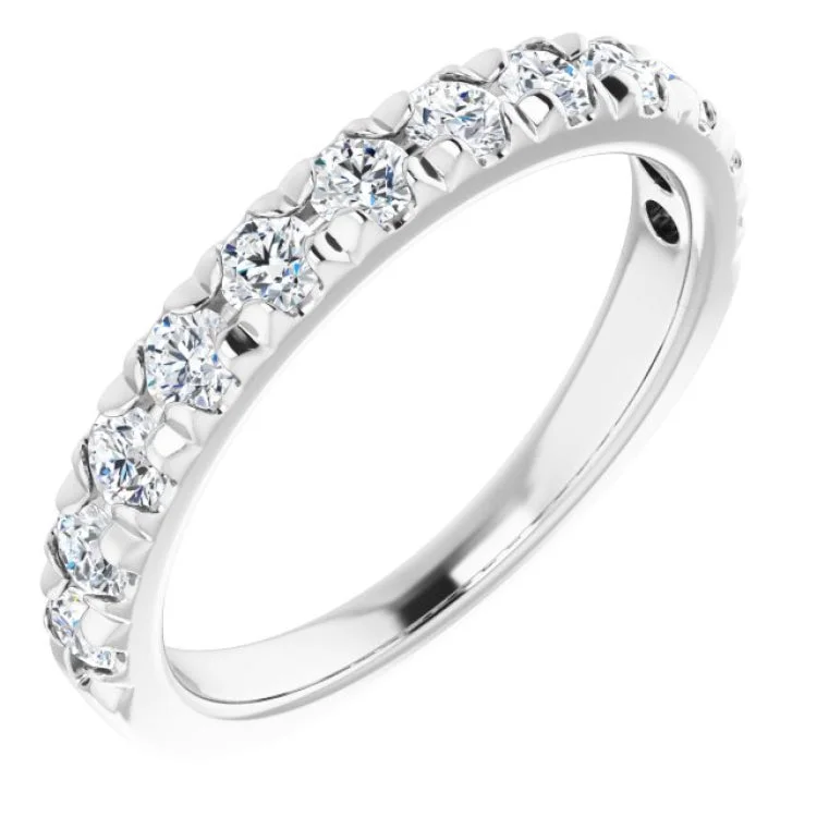 Fashion rings for men and women-14K White 7/8 CTW Lab-Grown Diamond Anniversry Band