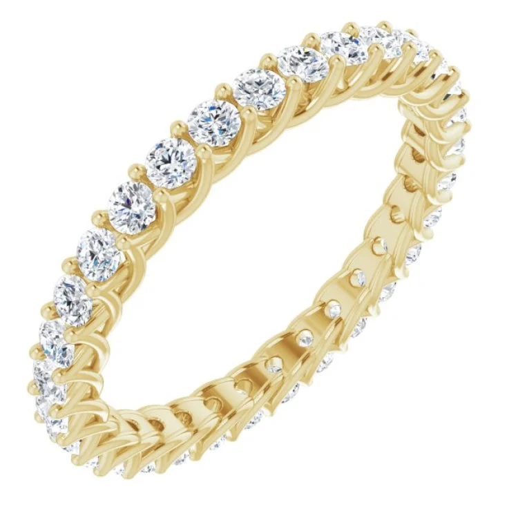 Bridal rings-14K Yellow 9/10 CTW Diamond Eternity Band