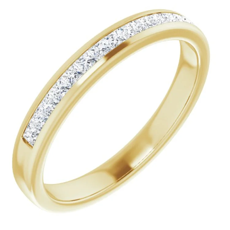 Handcrafted engagement rings-14K Yellow 1/2 CTW Natural Diamond Band