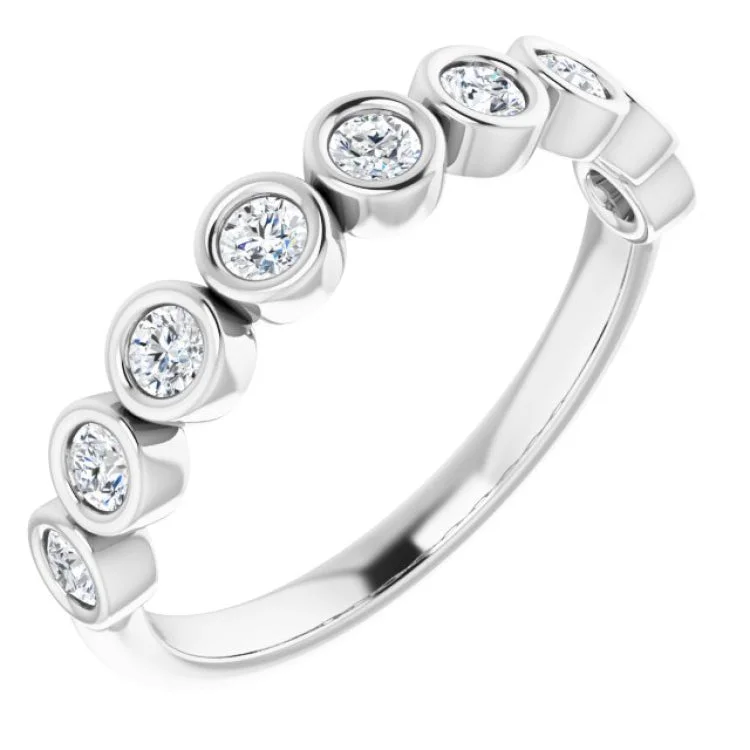 Modern engagement rings for men-Platinum 1/2 CTW Natural Diamond Anniversary Band