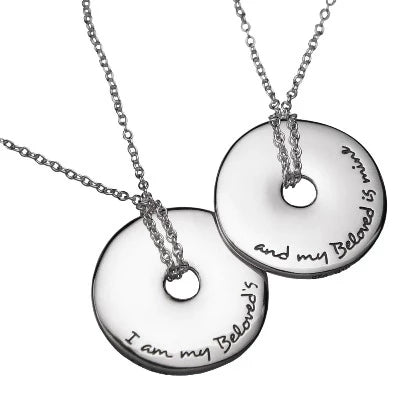 Fashionable gemstone necklaces for teens-I Am My Beloved's Sterling Silver Necklace