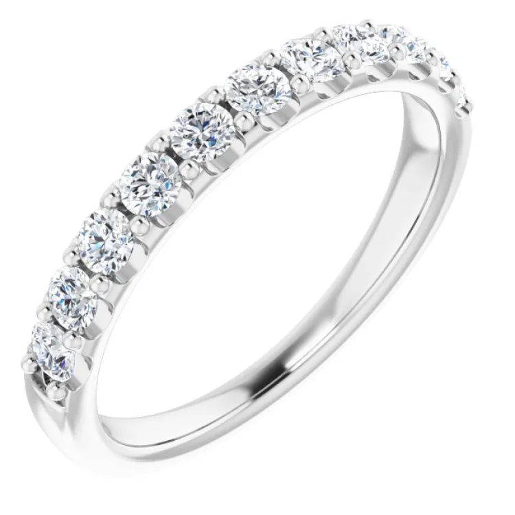 Designer wedding rings for women-Platinum 1/2 CTW Natural Diamond Anniversary Band