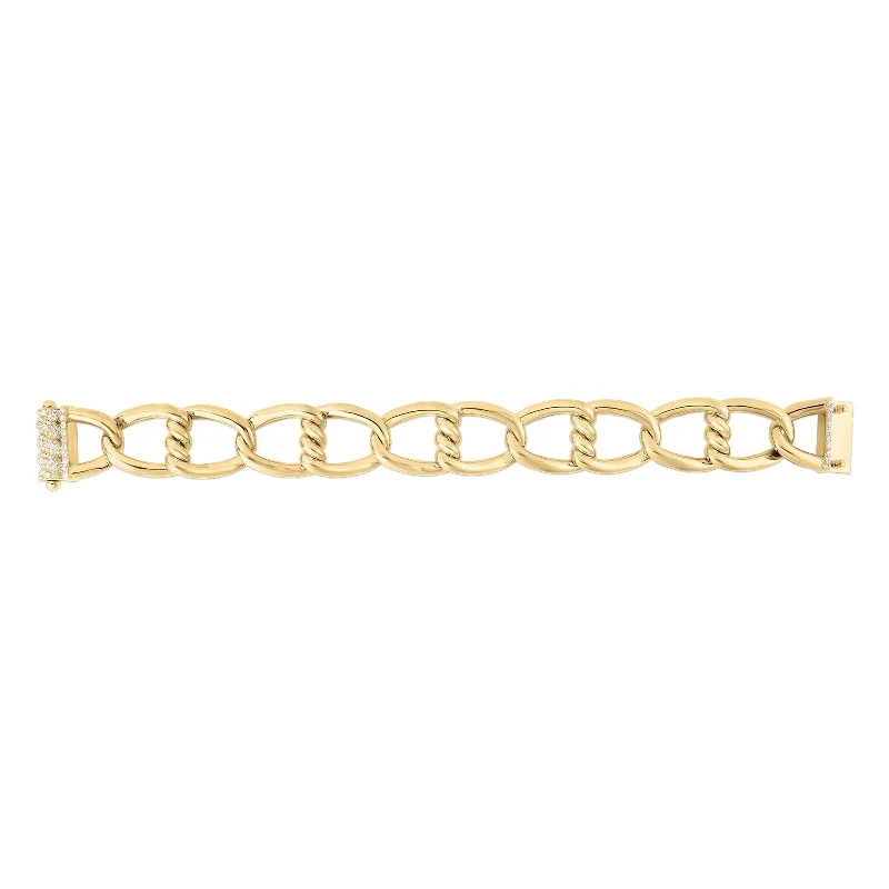 Rustic Bracelets-Cialoma Knot Link Bracelet with Accent Diamonds