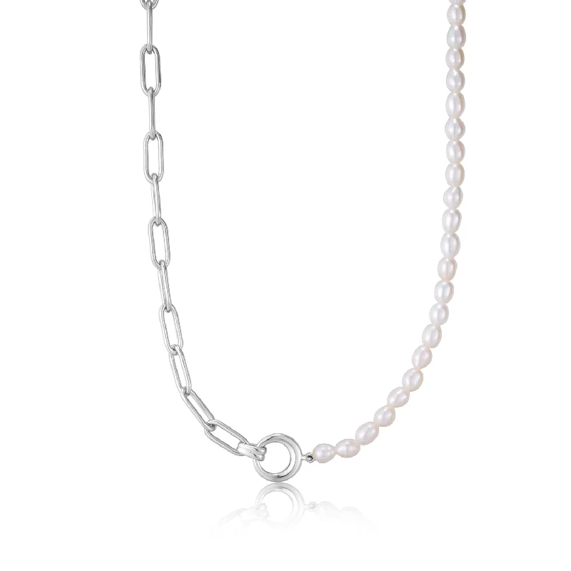 Silver chain necklaces for men-Chunky Link Chain Necklace in Silver by Ania Haie