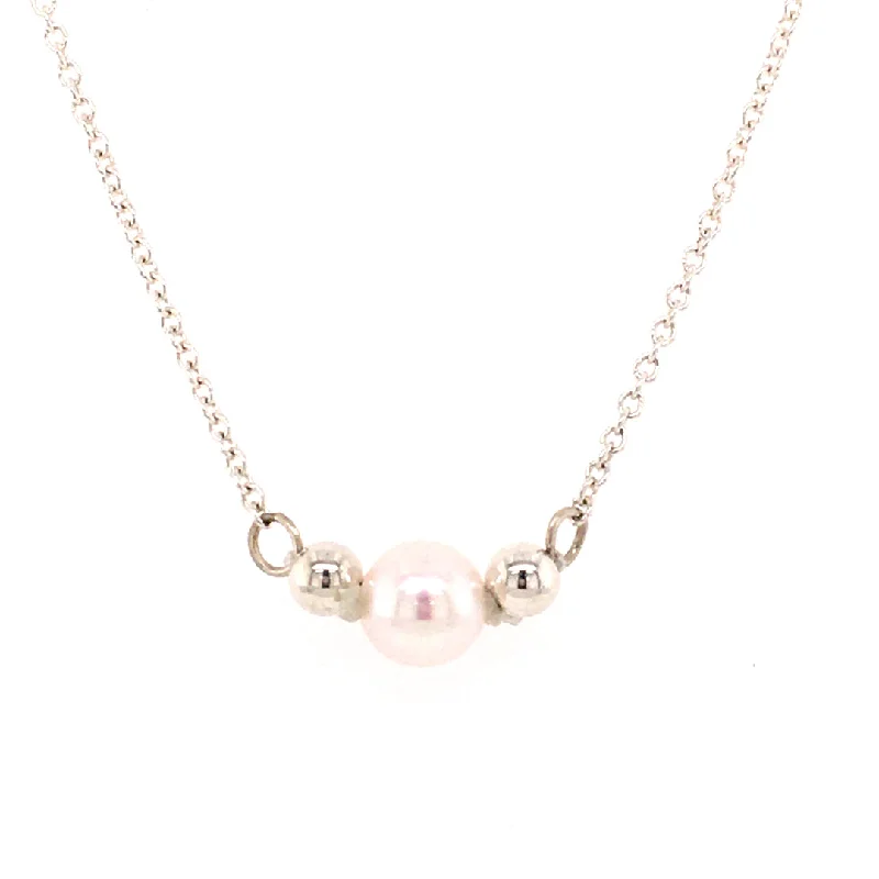 Silver pendant necklaces for women-One Pearl Add-A-Pearl Necklace in Yellow Gold by B&C