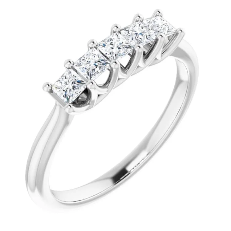 Designer engagement rings-14K White 1/2 CTW Natural Diamond Anniversary Band