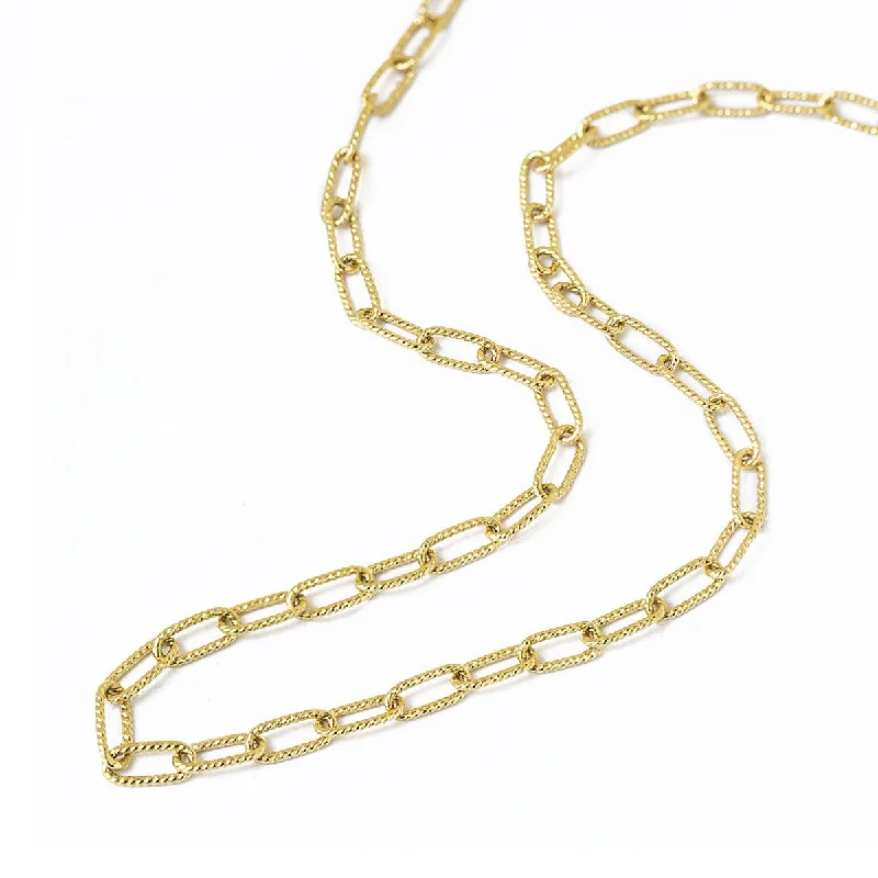 Fashionable chunky necklaces for men-Oval Link Chain Necklace