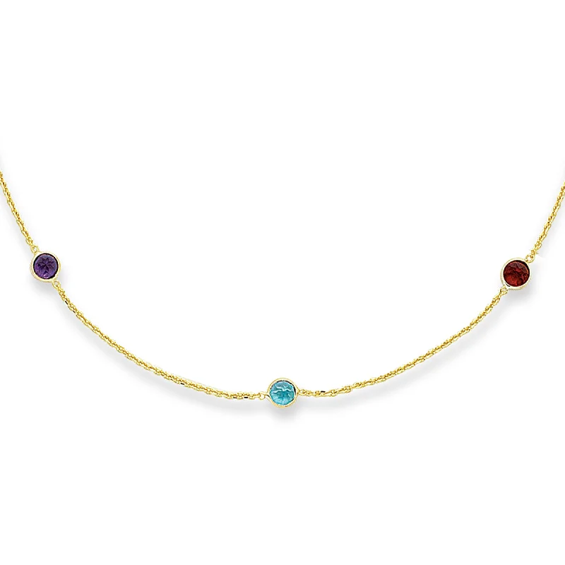 Simple and elegant necklaces-14K Gold Semi-Precious Necklace