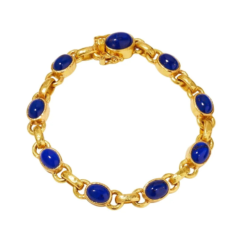 Futuristic Bracelets-Lapis Link Bracelet