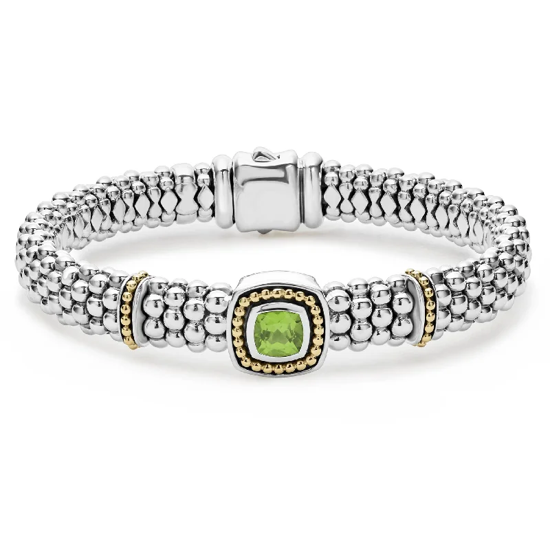 Fall Bracelets-Peridot Caviar Bracelet | 9mm (Size M)