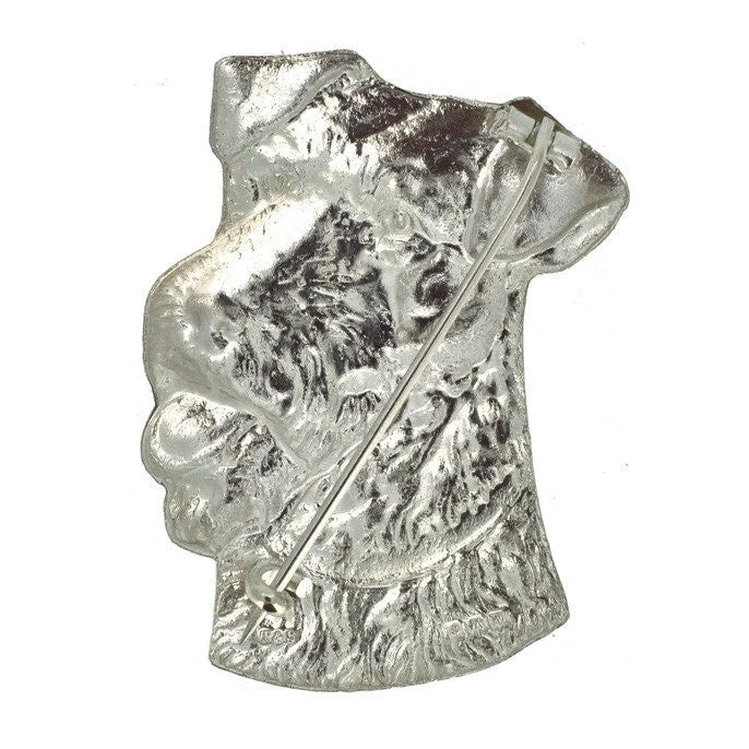 Animal Pattern Brooch-Silver Dog Brooch