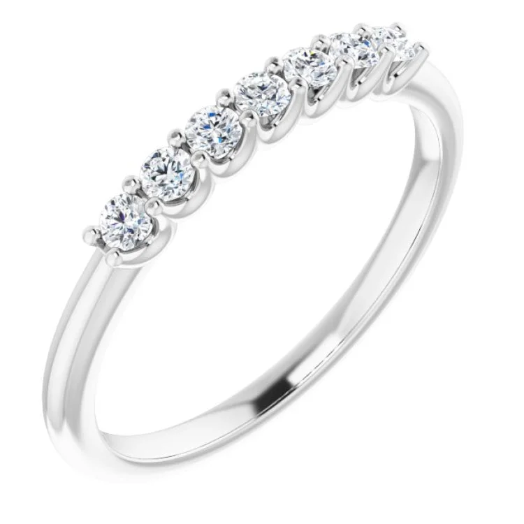 Custom rings for weddings-14K White 1/5 CTW Natural Diamond Anniversary Band