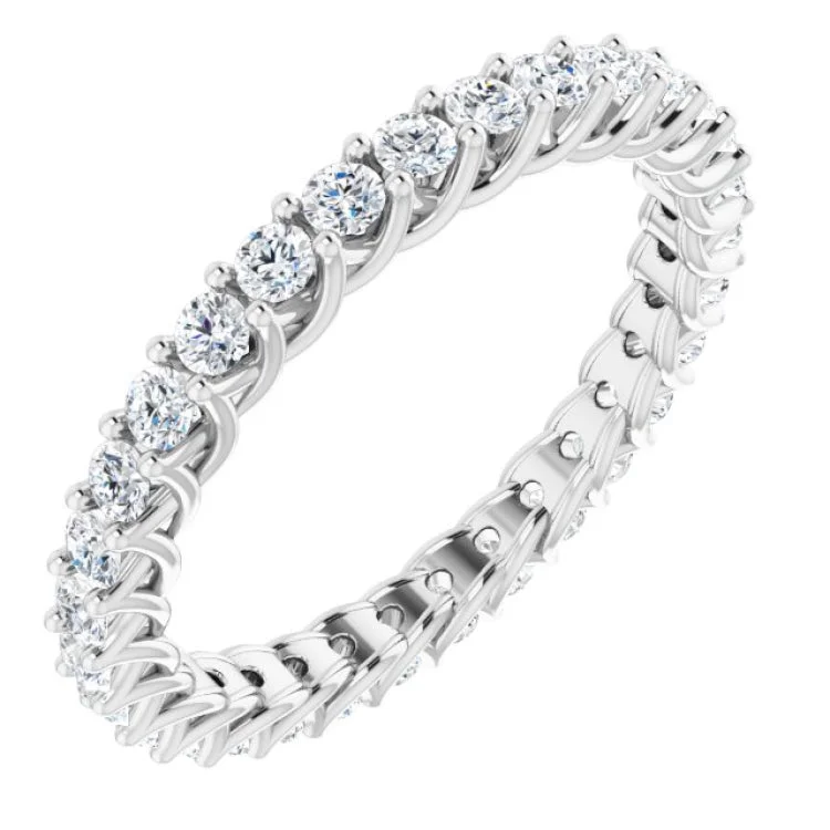 Custom designed promise rings-Platinum 5/8 CTW Diamond Eternity Band