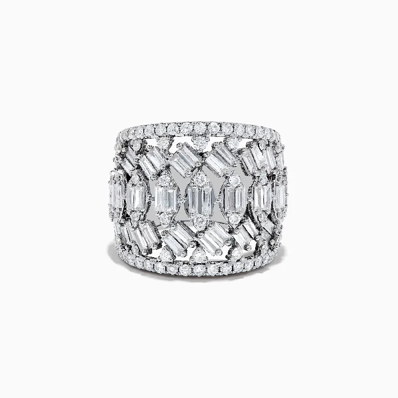 His and hers rings-Effy Hematian 14K White Gold Diamond Statement Ring 2.42 TCW