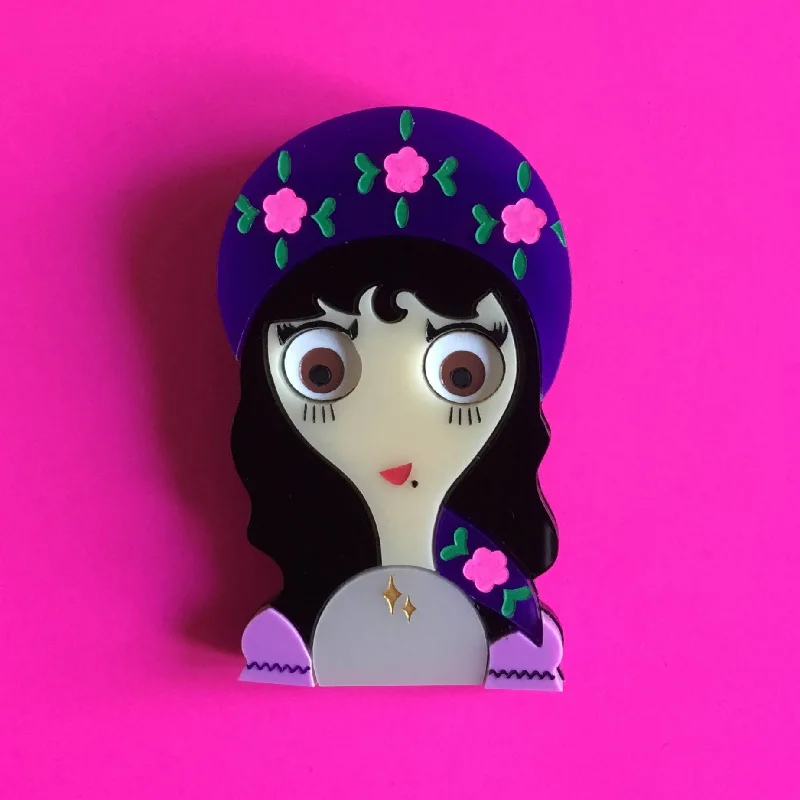 Gemstone Brooch-SYBIL The Fortune Teller Acrylic Brooch