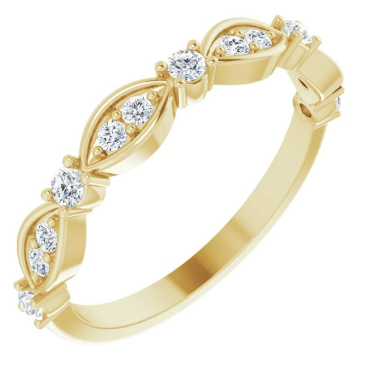 Thin wedding rings-14K Yellow 1/3 CTW Natural Diamond Anniversary Band