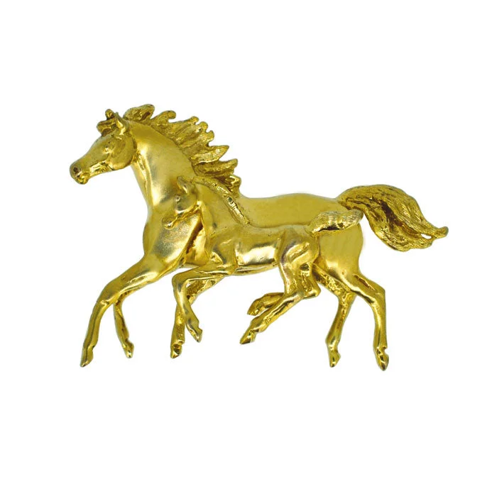 Fun Embellished Brooch-Mare & Foal Brooch