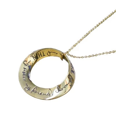 Custom nameplate necklaces for teens-MY MOTHER MY FRIEND THROUGH THICK AND THIN Necklace