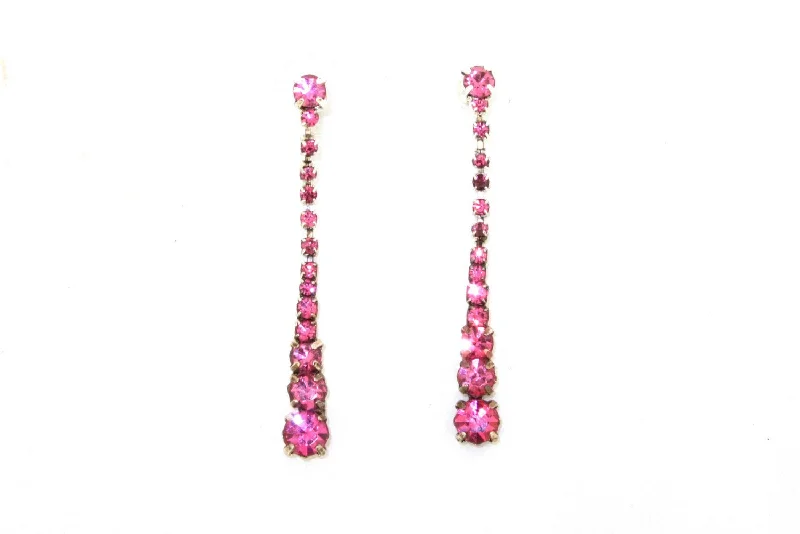 Statement Earrings For Red Carpet Looks-Crystal Pink Earrings