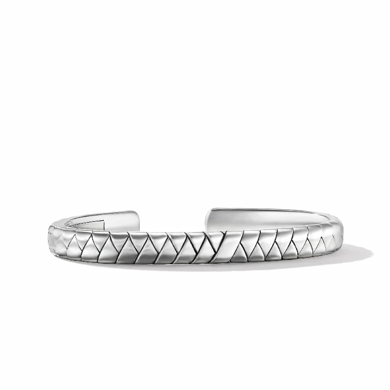 Bridal Bracelets-Cairo Wrap Cuff Bracelet in Sterling Silver