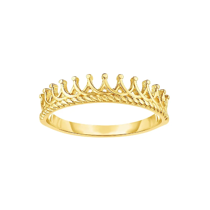 Large custom rings-14K Gold Crown Ring