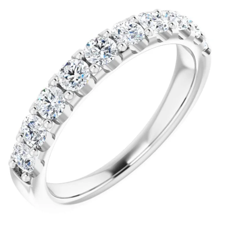 Women’s birthstone rings-14K White 3/4 CTW Lab-Grown Diamond Anniversary Band