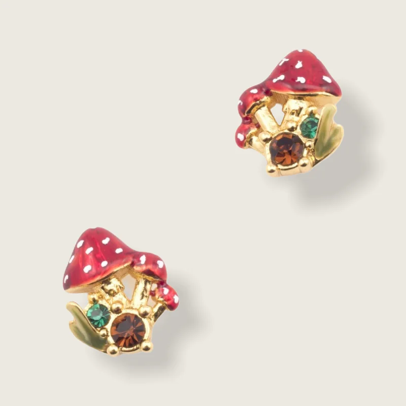 Simple Earrings For Timeless Look-Toadstool earrings by Bill Skinner Mushrooms