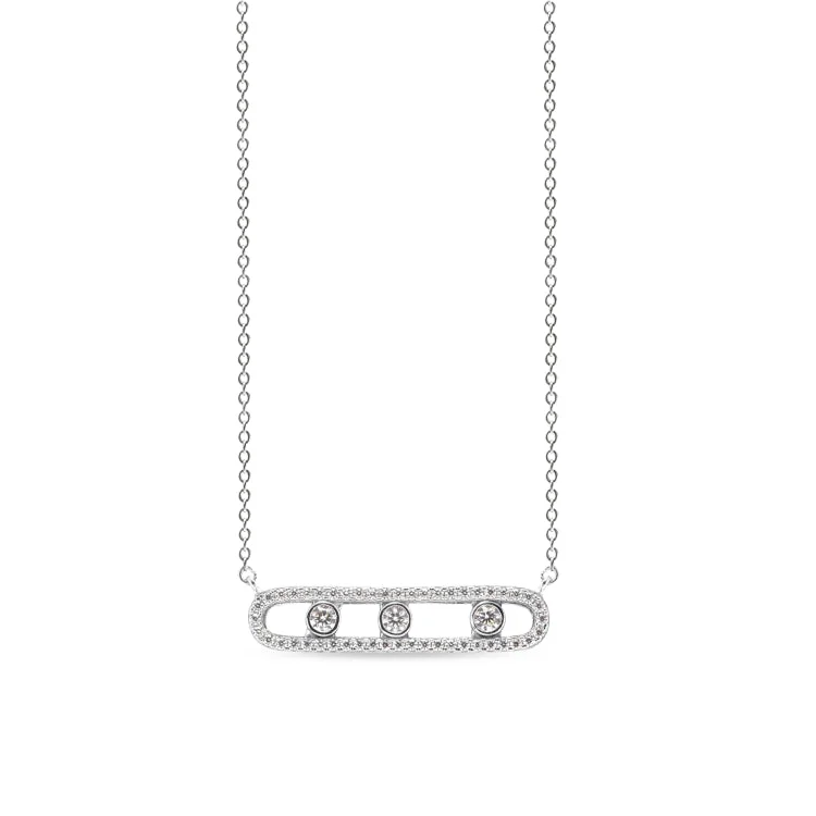 Silver necklaces for teenagers-Black Label Necklace