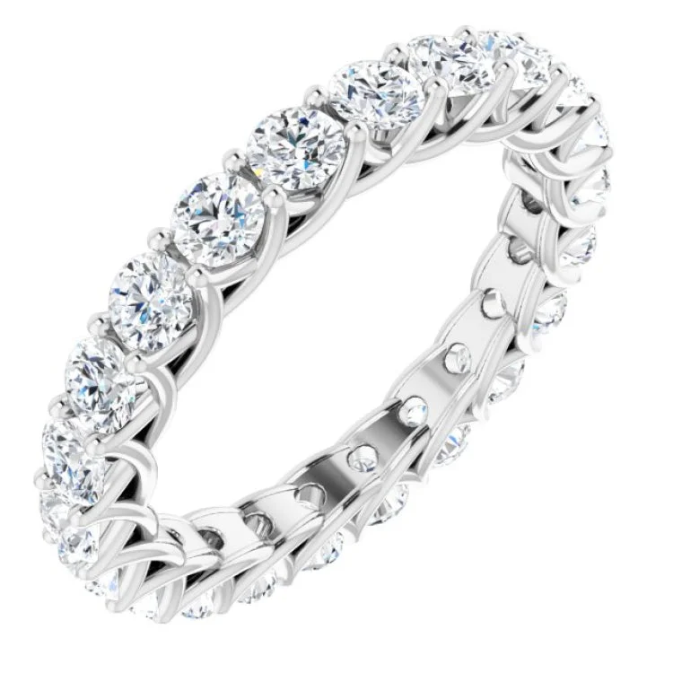 Wedding rings for couples-Platinum 2 1/5 CTW Diamond Eternity Band