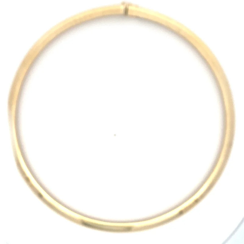 Minimalist gold necklaces-Estate 18"  Omega Necklace in Yellow Gold