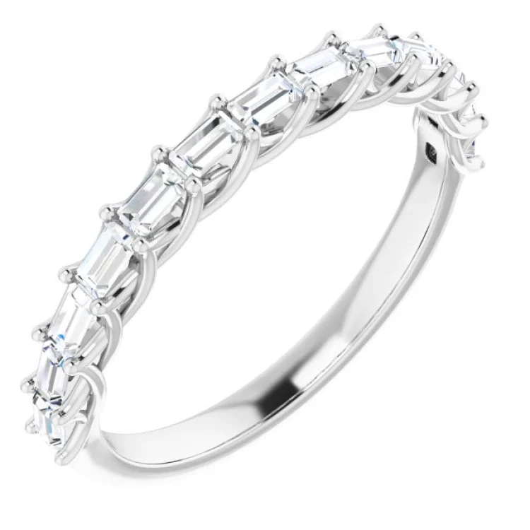 Cheap engagement rings-Platinum 3/8 CTW Natural Diamond Anniversary Band