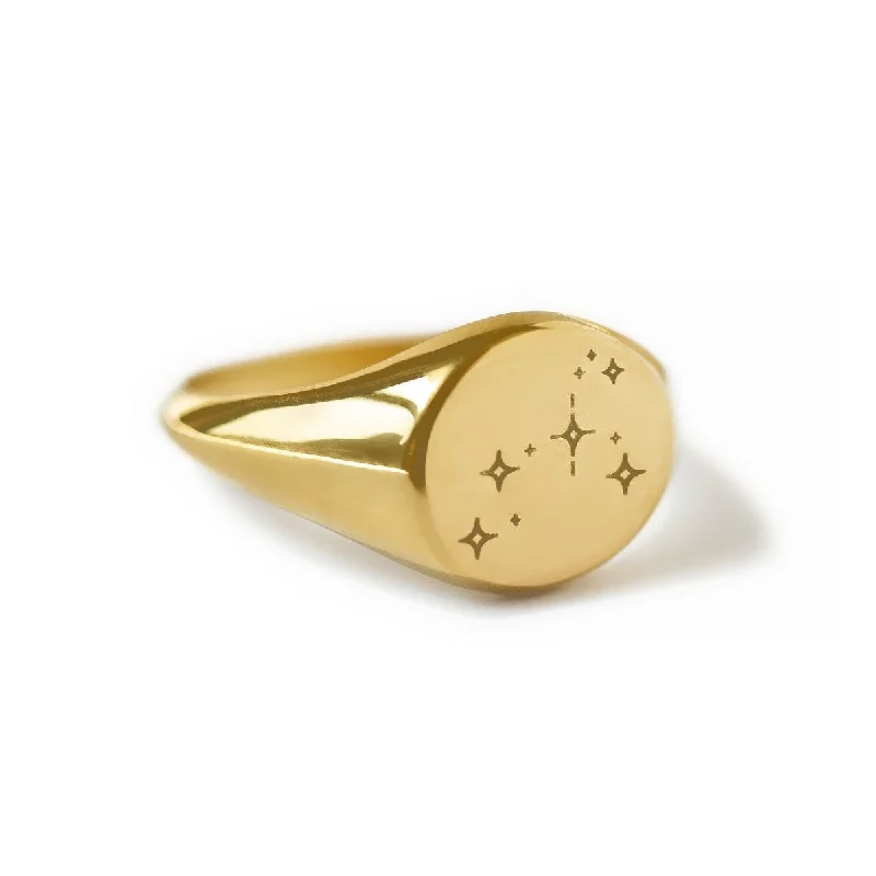 Engagement rings for couples-Constellation Signet Ring