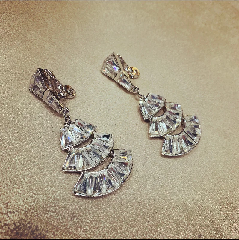 Trendy Earrings For Instagram Style-Yves Saint Laurent Crystal Statement earrings