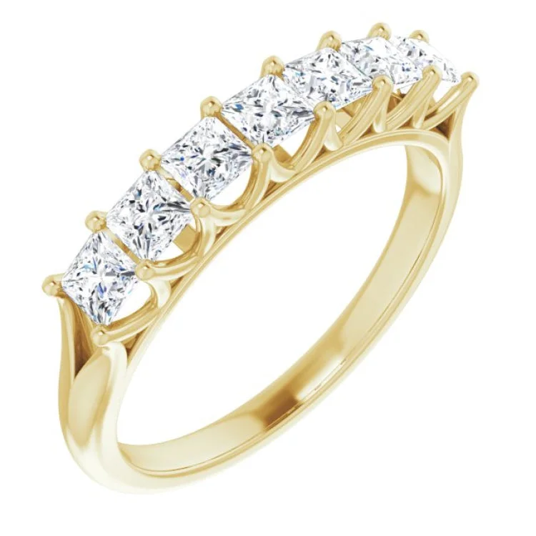 Rose gold diamond engagement rings-14K Yellow 9/10 CTW Natural Diamond Anniversary Band