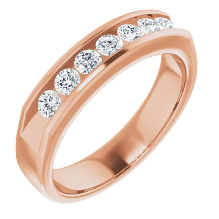 Unique rings-14K Rose 3/4 CTW Natural Diamond Ring