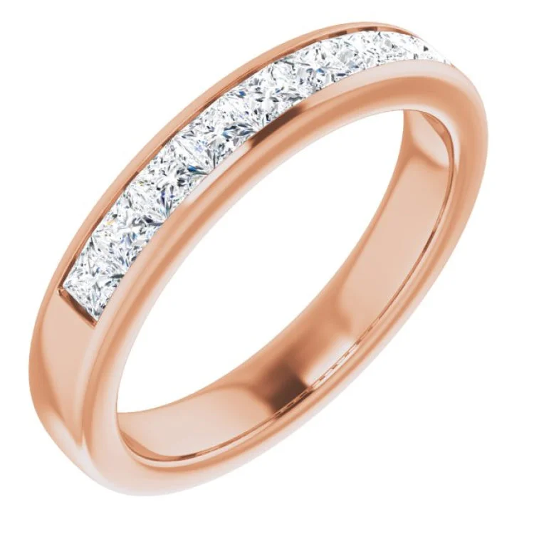 Custom designed promise rings-14K Rose 1 1/6 CTW Natural Diamond Band