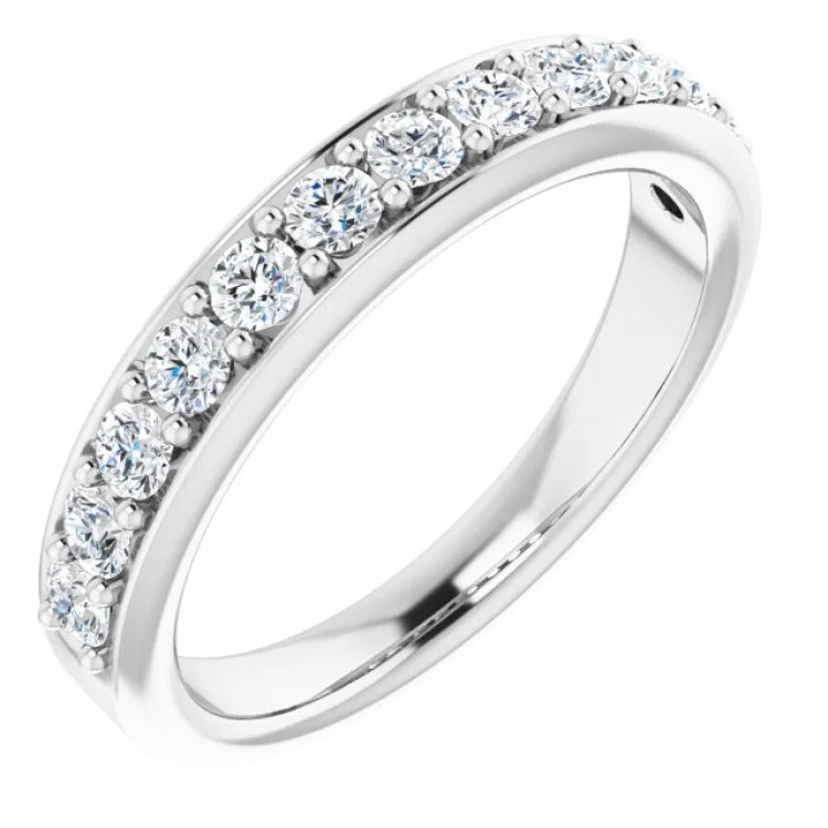 Custom crafted rings-14K White 5/8 CTW Natural Diamond Anniversary Band