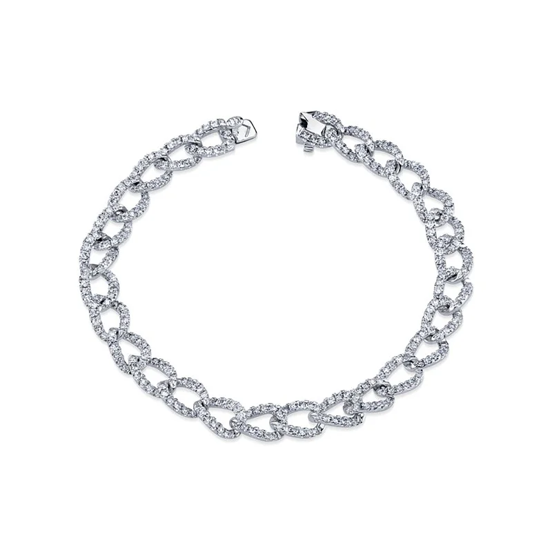 Sunstone Bracelets-Diamond Cable Link Bracelet